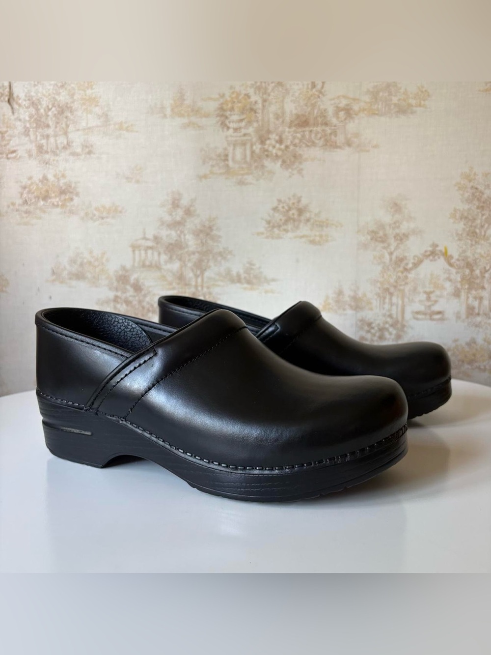 Dansko Black Leather Clogs